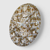 パーソナライズされたPopcorn保にテキストを書く ラージ壁時計 (傾斜)