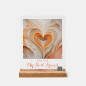 パーソナライズされたPure Loveウォールアート – 私の最高の友人 アクリルサイン (正面)