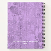 パーソナライズされたPurple Sketchbook ノートブック (裏面)