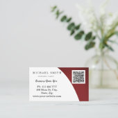 パーソナライズされたQRコカスタムードロゴ 名刺 (スタンド正面)