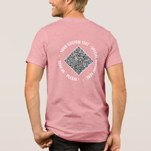パーソナライズされたQRコードとカスタム文字おもしろい トライブレンドＴシャツ