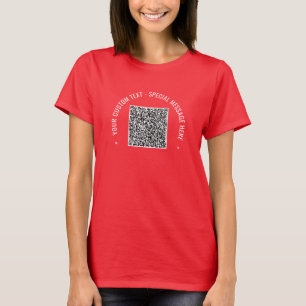 パーソナライズされたQRコードカスタム文字ギフトTシャツ Tシャツ