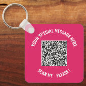 パーソナライズされたQRコードカスタム文字 キーホルダー (正面)