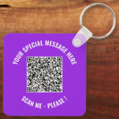 パーソナライズされたQRコードカスタム文字 キーホルダー (裏面)
