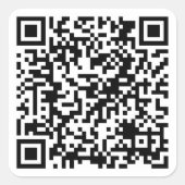 パーソナライズされたQRコードカスタムURL スクエアシール (正面)