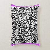 パーソナライズされたQRコード枕カスタム色 アクセントクッション (正面(垂直))