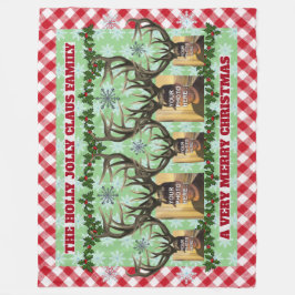 「パーソナライズされたRein-Family」 5写真フリースブランケット フリースブランケット