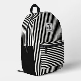 パーソナライズされたRNとモダンRNエレガントのパタストライプーン プリントバックパック