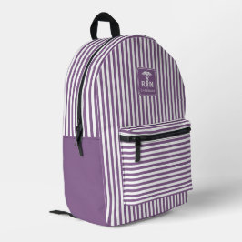 パーソナライズされたRNとモダンRNエレガントのパタストライプーン プリントバックパック