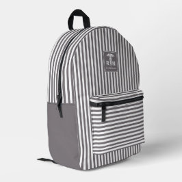 パーソナライズされたRNとモダンRNエレガントのパタストライプーン プリントバックパック