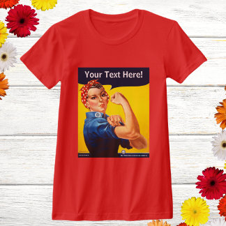パーソナライズされたRosie the Riveterヴィンテージ第2次世界大戦 Tシャツ