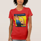 パーソナライズされたRosie the Riveterヴィンテージ第2次世界大戦 Tシャツ (正面)