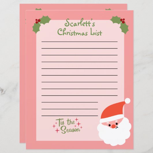 パーソナライズされたSantaへのクリスマス (正面/裏面)