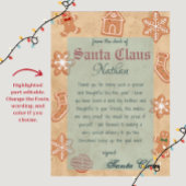 パーソナライズされたSanta Printableからの手紙 招待状