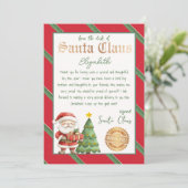 パーソナライズされたSanta Printableからの手紙 招待状 (スタンド正面)