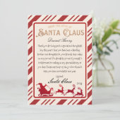 パーソナライズされたSanta Printableからの手紙 招待状 (スタンド正面)