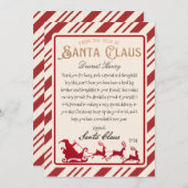 パーソナライズされたSanta Printableからの手紙 招待状 (正面/裏面)