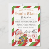 パーソナライズされたSanta Printableからの魔法の手紙 招待状 (正面)