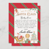 パーソナライズされたSanta Printableからの魔法の手紙 招待状 (正面/裏面)