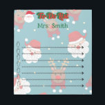 パーソナライズされたSanta Reindeer Christmas To-Doリスト ノートパッド<br><div class="desc">パーソナライズされたSanta Reindeer Christmas To-Do Listメモ帳</div>
