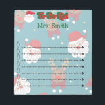 パーソナライズされたSanta Reindeer Christmas To-Doリスト ノートパッド<br><div class="desc">パーソナライズされたSanta Reindeer Christmas To-Do Listメモ帳</div>