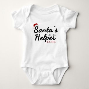 パーソナライズされたSanta's Little Helper,キッズクリスマス ベビーボディスーツ