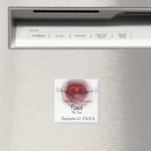 「パーソナライズされたSave the Date」ライト付きハート マグネット (インサイチュ (食洗機))