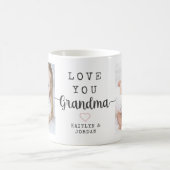 パーソナライズされたScript Love You Granda 2写真 コーヒーマグカップ (中央)