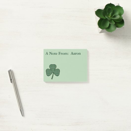 パーソナライズされたShamrock Post It Notesギフト ポストイット (オフィス)