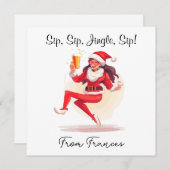 パーソナライズされたSipクリスマスカード シーズンカード (正面/裏面)