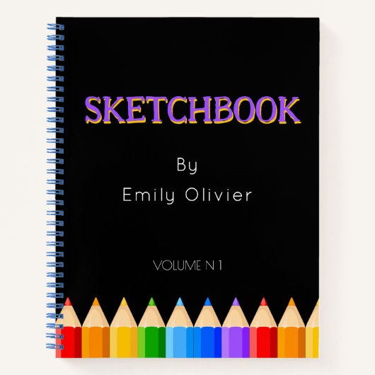 パーソナライズされたSketchbook ノートブック (正面)