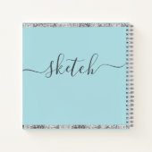 パーソナライズされたSketchbook Your Nameスクリプエレガントト ノートブック (裏面)