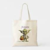 パーソナライズされたSKETLONをTOP HATでトリックまたは扱う トートバッグ (裏面)