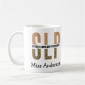 パーソナライズされたSLP言語聴覚士のギフト コーヒーマグカップ (左)