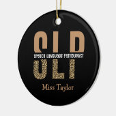 パーソナライズされたSLP音声言語聴覚士 セラミックオーナメント (左)