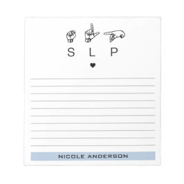 パーソナライズされたSLP音声言語聴覚士ASL ノートパッド