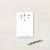 パーソナライズされたSLP音声言語聴覚士ASL ポストイット (デスク上)