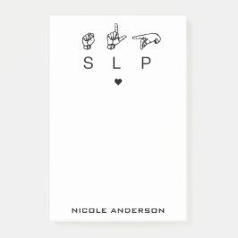 パーソナライズされたSLP音声言語聴覚士ASL ポストイット