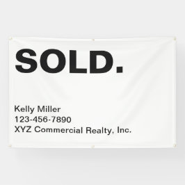 パーソナライズされたSOLDサイン コマーシャル リアルティ マーケティング 横断幕