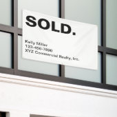 パーソナライズされたSOLDサイン コマーシャル リアルティ マーケティング 横断幕 (ビルの外側)