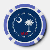 パーソナライズされたSouth Carolina州旗 ポーカーチップ (裏面)