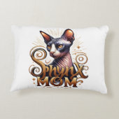 パーソナライズされたSphynx Cat Mom's Day アクセントクッション (裏面)