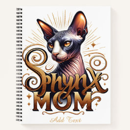 パーソナライズされたSphynx Cat Mom's Day ノートブック