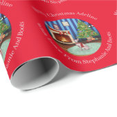 パーソナライズされたSphynx Kitty Catクリスマス ラッピングペーパー (ロールコーナー)