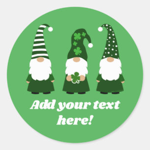パーソナライズされたSt patricks day格言かわいい ラウンドシール