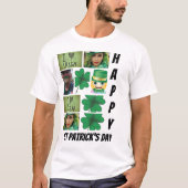 パーソナライズされたSt Patrick's Day 9 Photo Collage Tシャツ (正面)