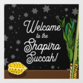 -パーソナライズされたSuccah Windowへようこそデカール ウィンドウサイン (シート)