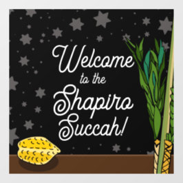 -パーソナライズされたSuccah Windowへようこそデカール ウィンドウサイン