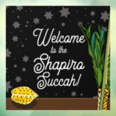 -パーソナライズされたSuccah Windowへようこそデカール ウィンドウサイン (シート3)