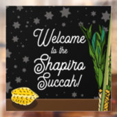 -パーソナライズされたSuccah Windowへようこそデカール ウィンドウサイン (シート2)